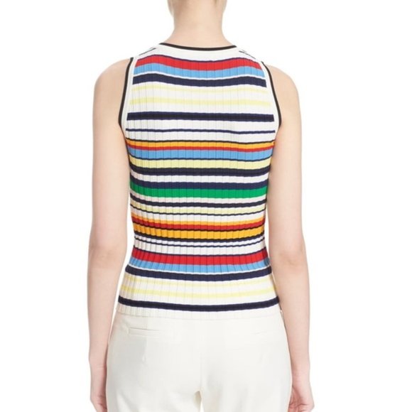 MILLY Striped Rib Knit Tank - Picture 4 of 7
